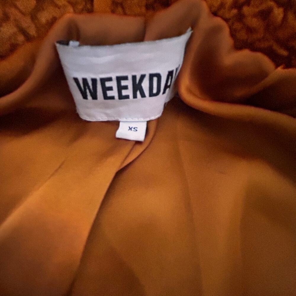 Cuddly Brown Teddy Coat, XS, Weekday - Picture 4 of 5